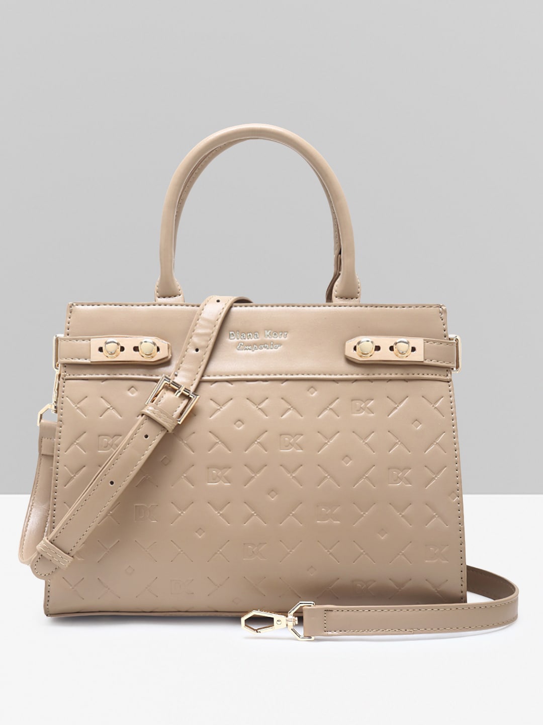 

Diana Korr Textured Structured Handheld Bag, Khaki