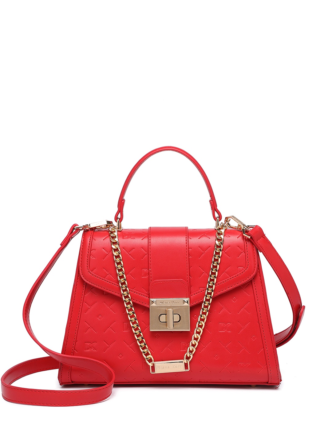 

Diana Korr CARONELLE Infinity Textured Structured Handheld Bag, Red