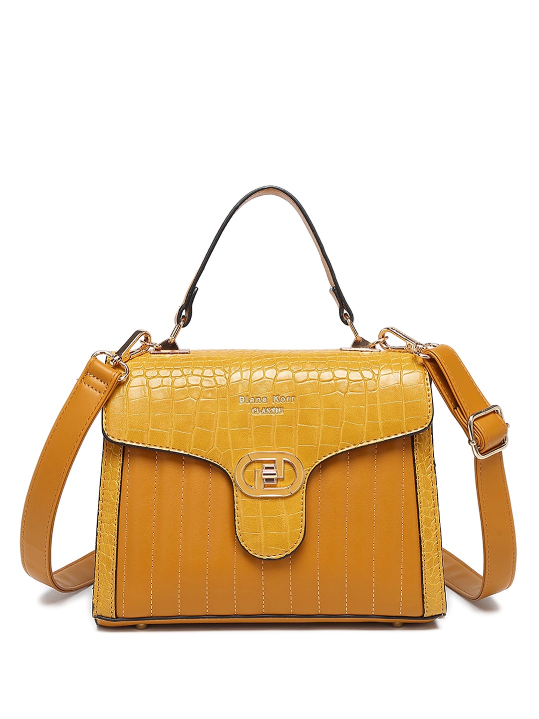 

Diana Korr Structured Satchel Bag, Mustard