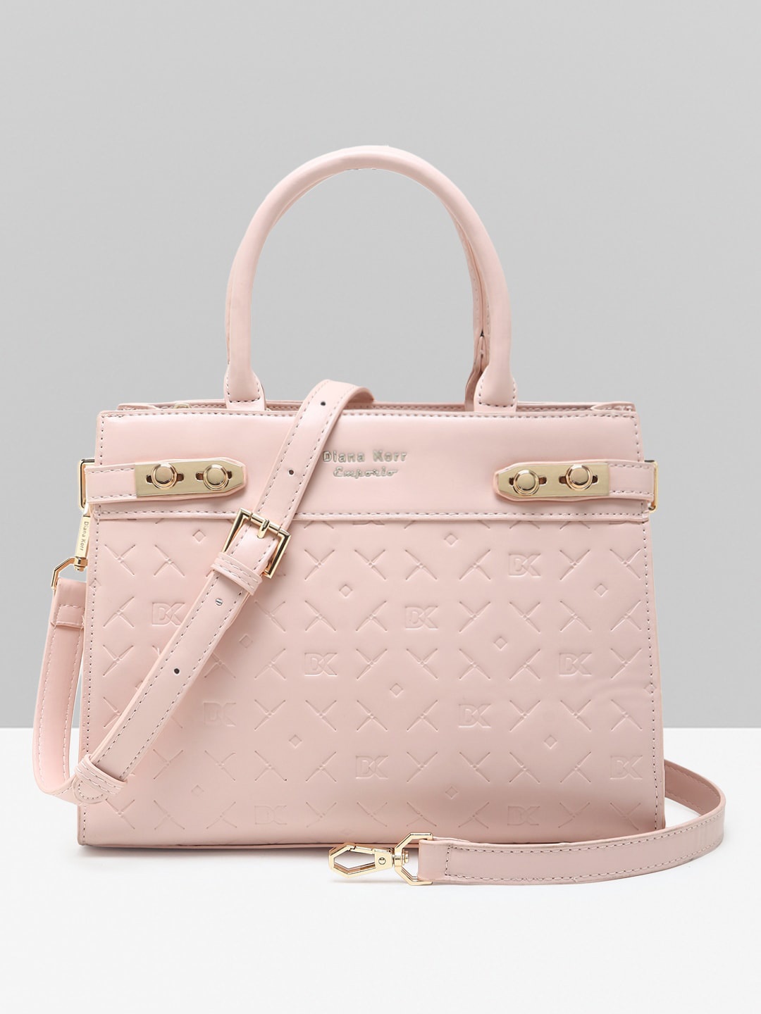 

Diana Korr ARISA Emporio Structured Handheld Bag With Quilted, Pink