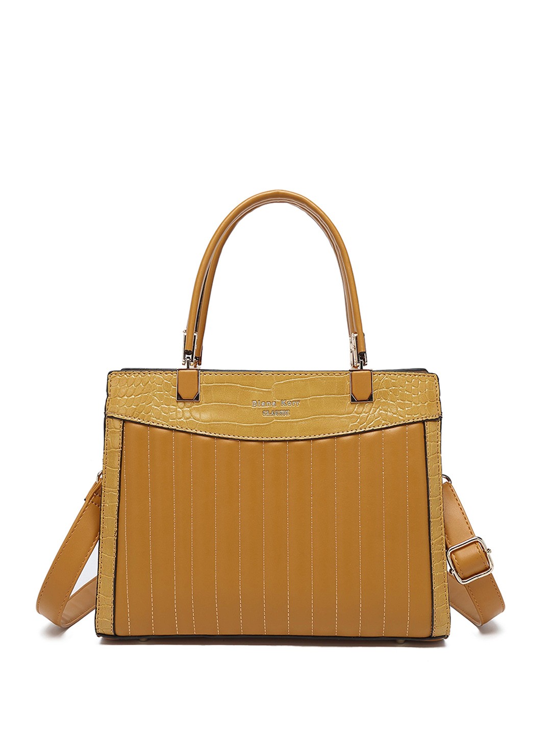 

Diana Korr Textured Structured Handheld Bag, Mustard