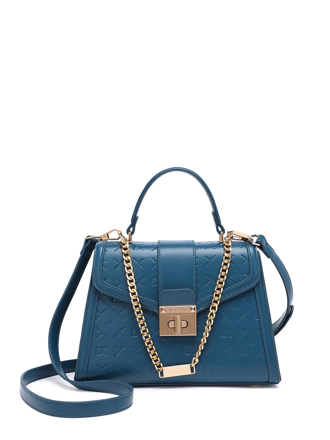 

Diana Korr Textured Structured Satchel, Blue