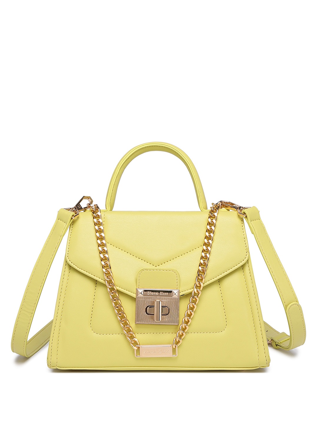 

Diana Korr LUXSAVANE Infinity Textured Structured Handheld Bag, Yellow