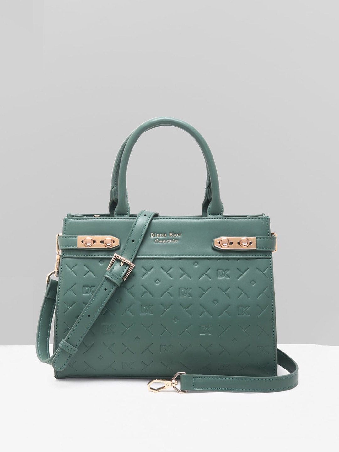 

Diana Korr ARISA Emporio Textured Structured Handheld Bag, Green