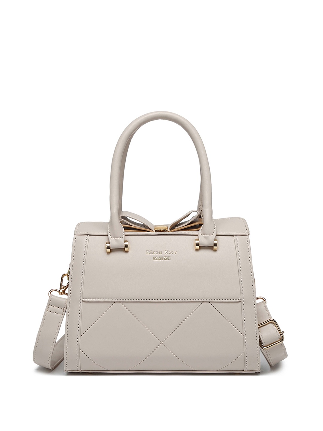 

Diana Korr Textured Structured Handheld Bag, Beige