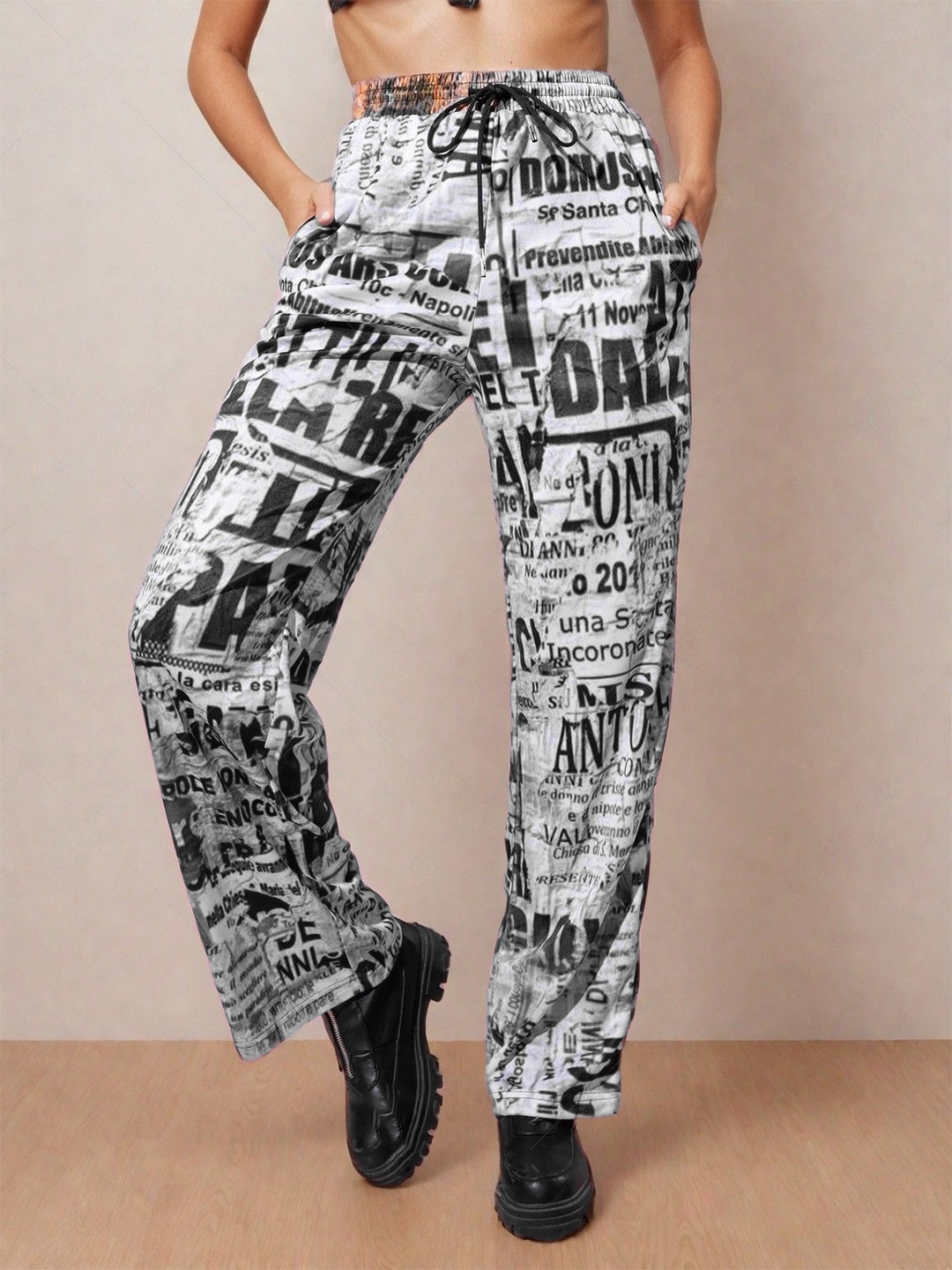 

Stylecast X Hersheinbox Women Printed Track Pants, White