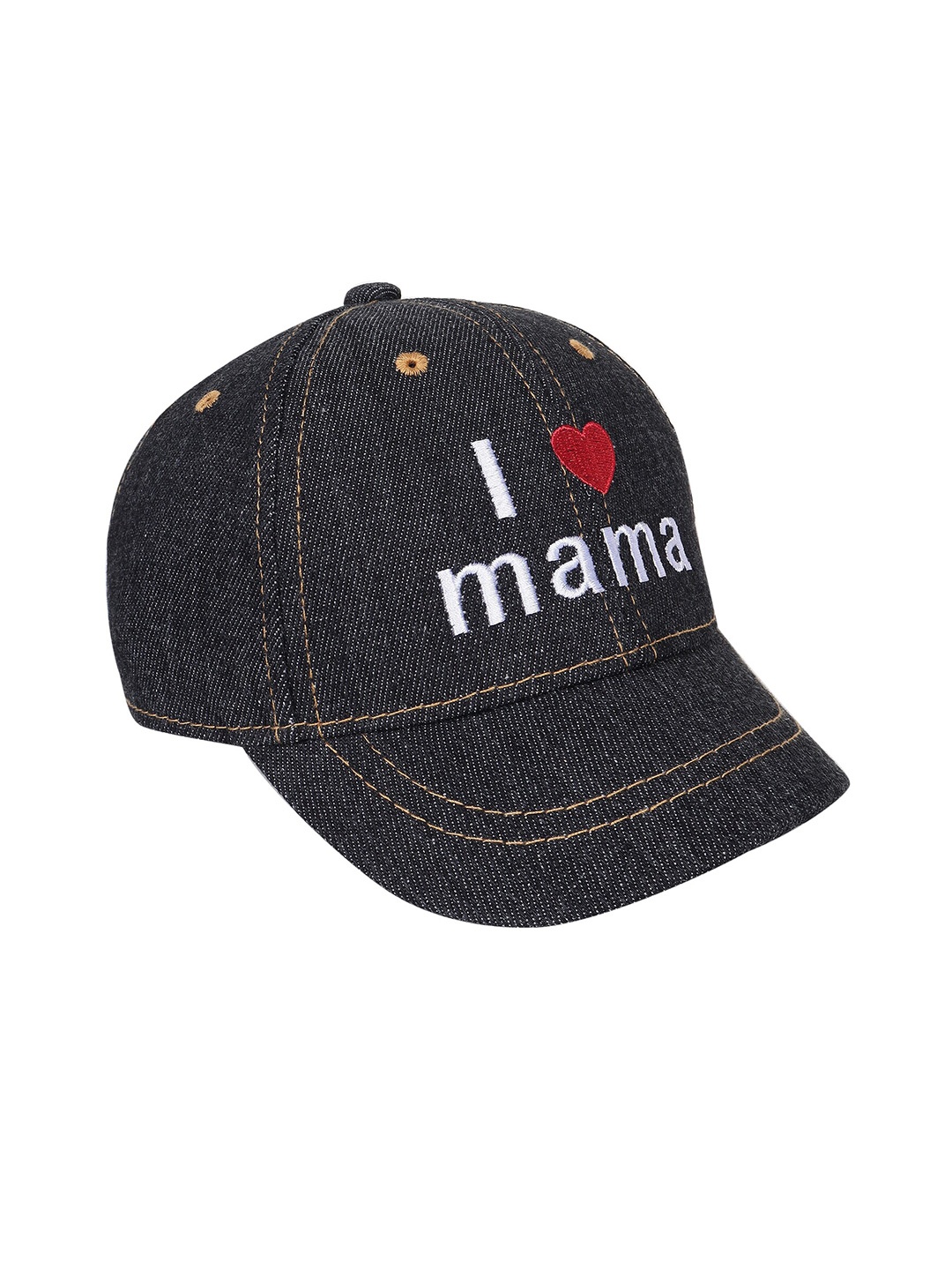 

Zacharias Kids Embroidered Cotton Denim Baseball Cap, Black