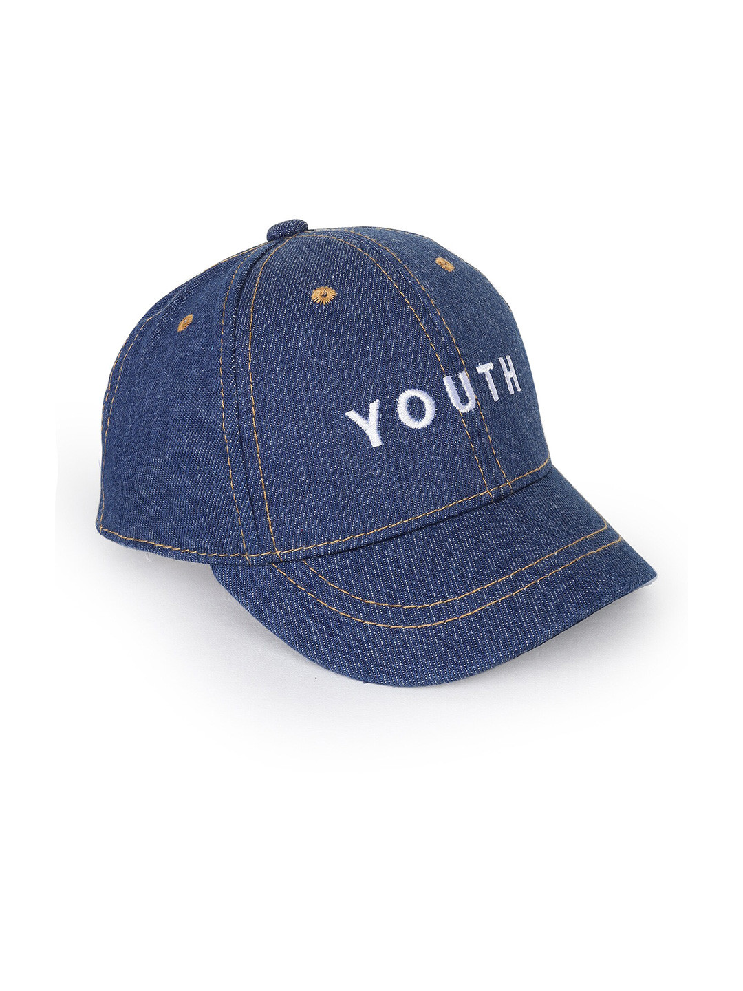 

Zacharias Kids Embroidered Cotton Denim Baseball Cap, Blue