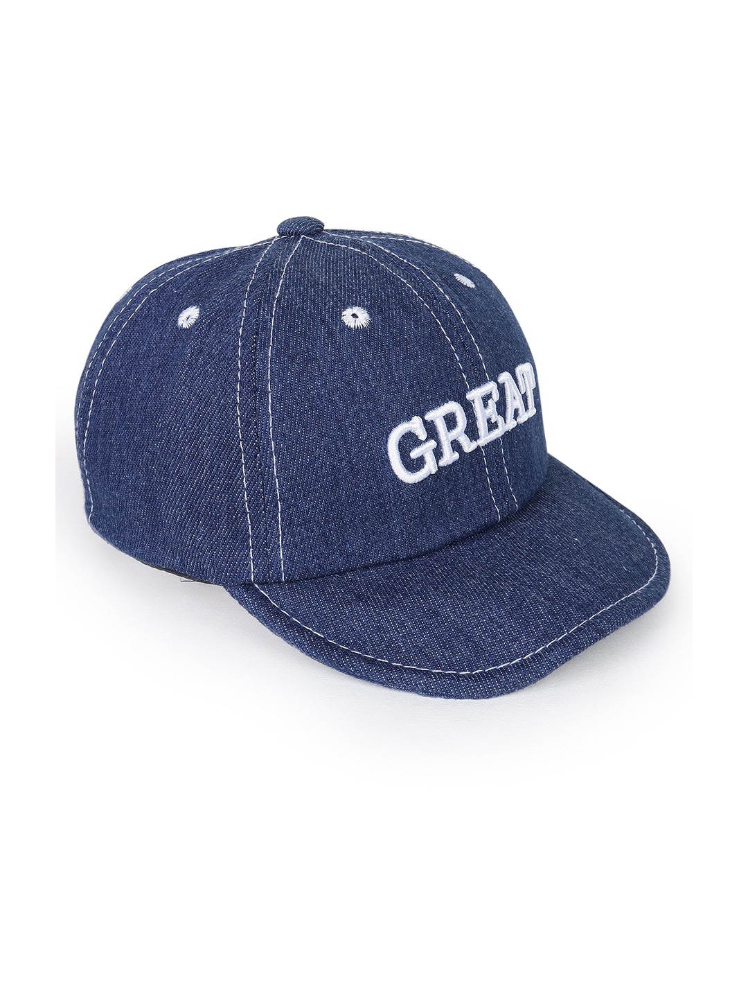 

Zacharias Kids Embroidered Cotton Denim Baseball Cap, Blue