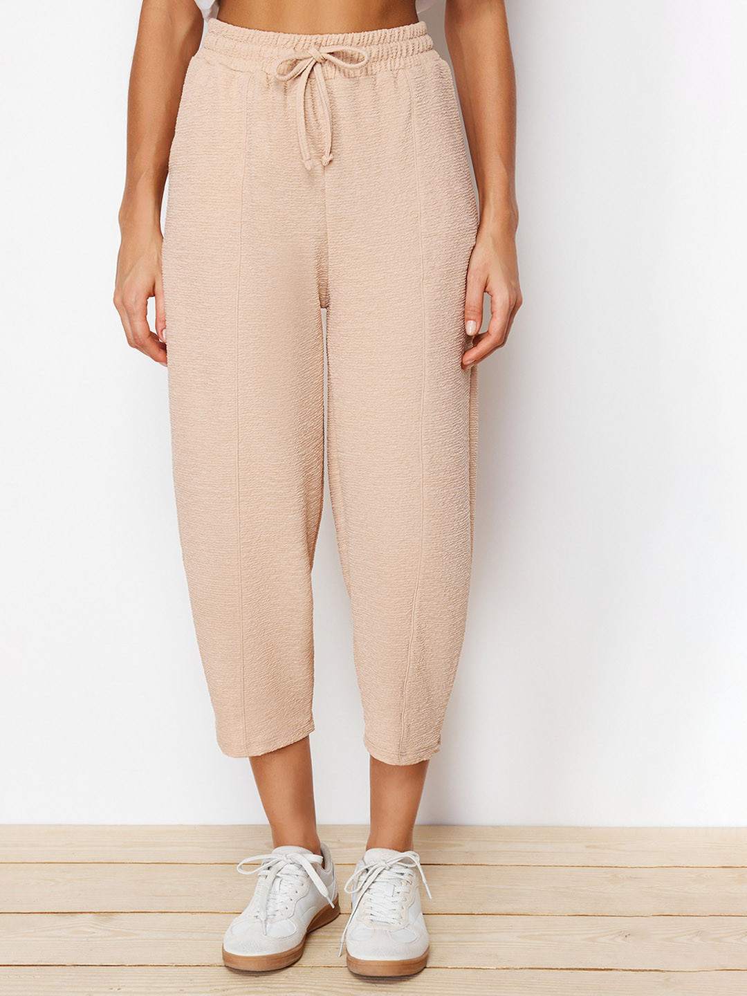 

Trendyol Women Mid Rise Regular Fit Regular Trouser, Beige