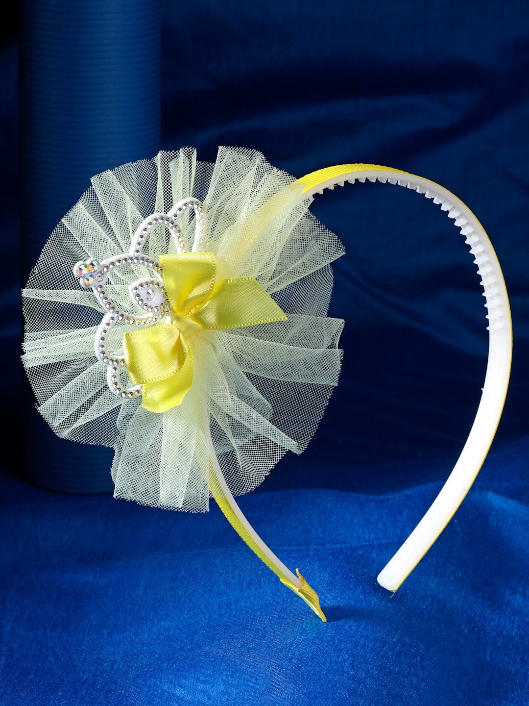 

Stoln Girls Crown Details With Net Hairband, Yellow