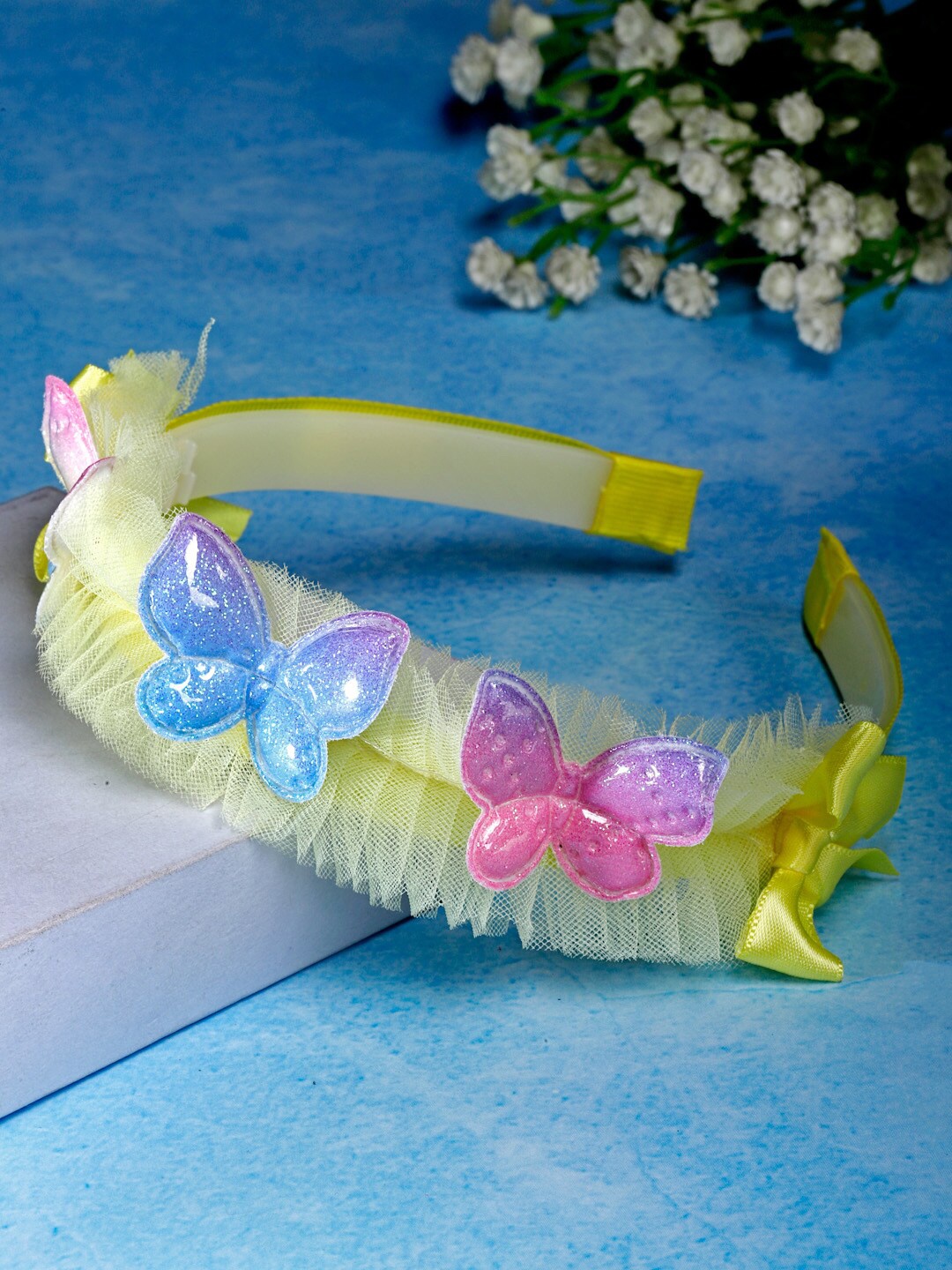 

Stoln Girls Butterfly With Net Hairband, Yellow