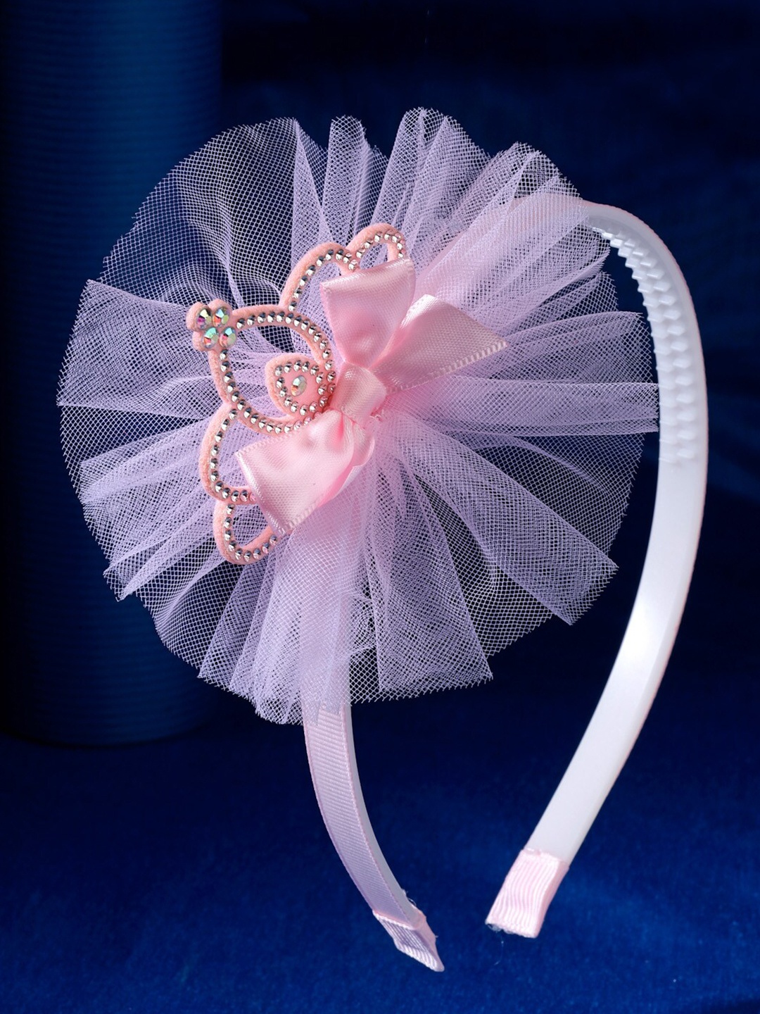 

Stoln Girls Crown Details With Net Hairband, Pink