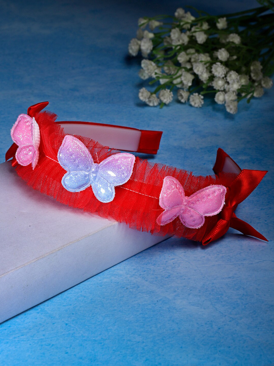 

Stoln Girls Butterfly with Net Details Hairband, Red