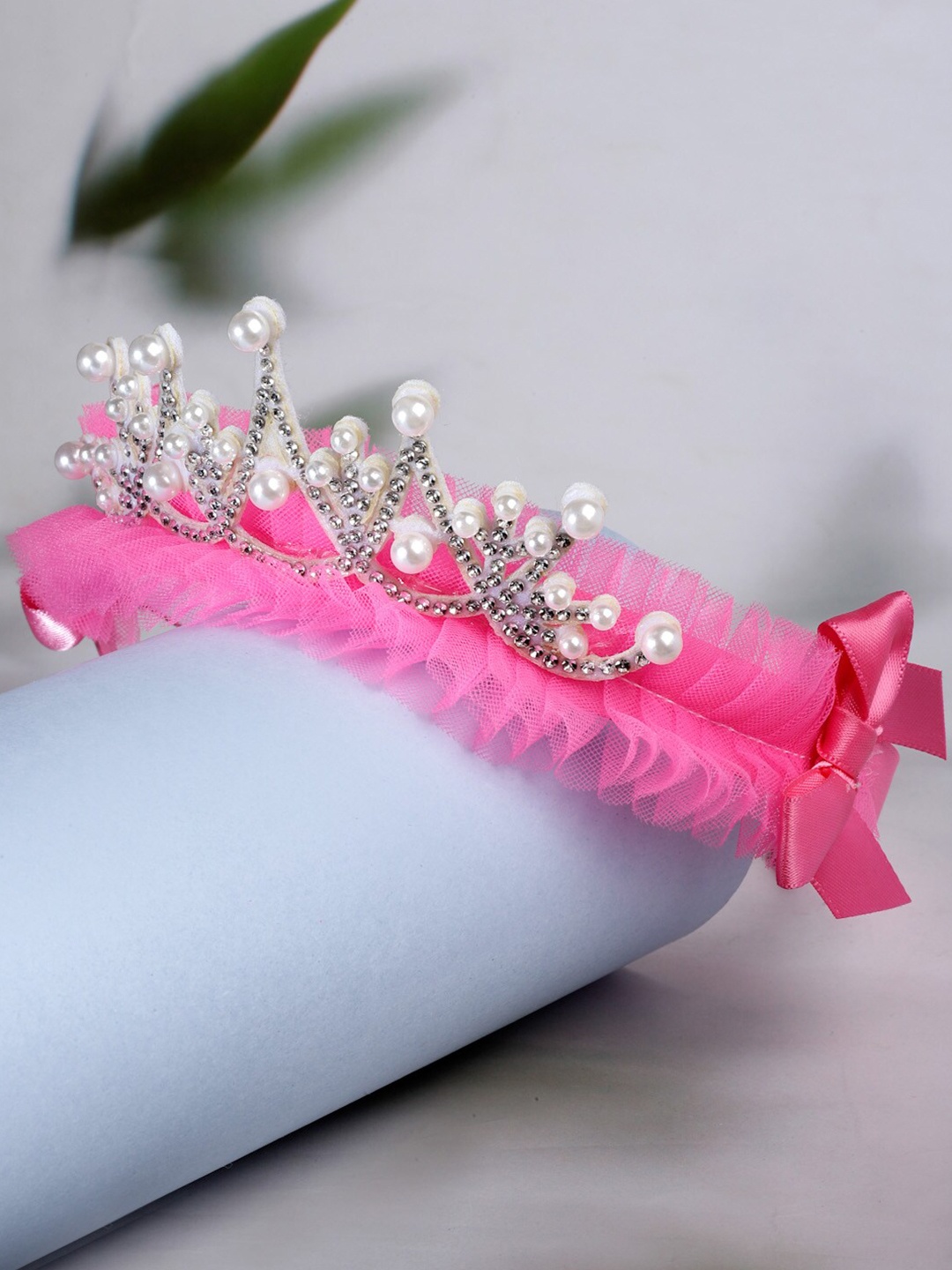

Stoln Girls Embellished Crown Hairband, Pink