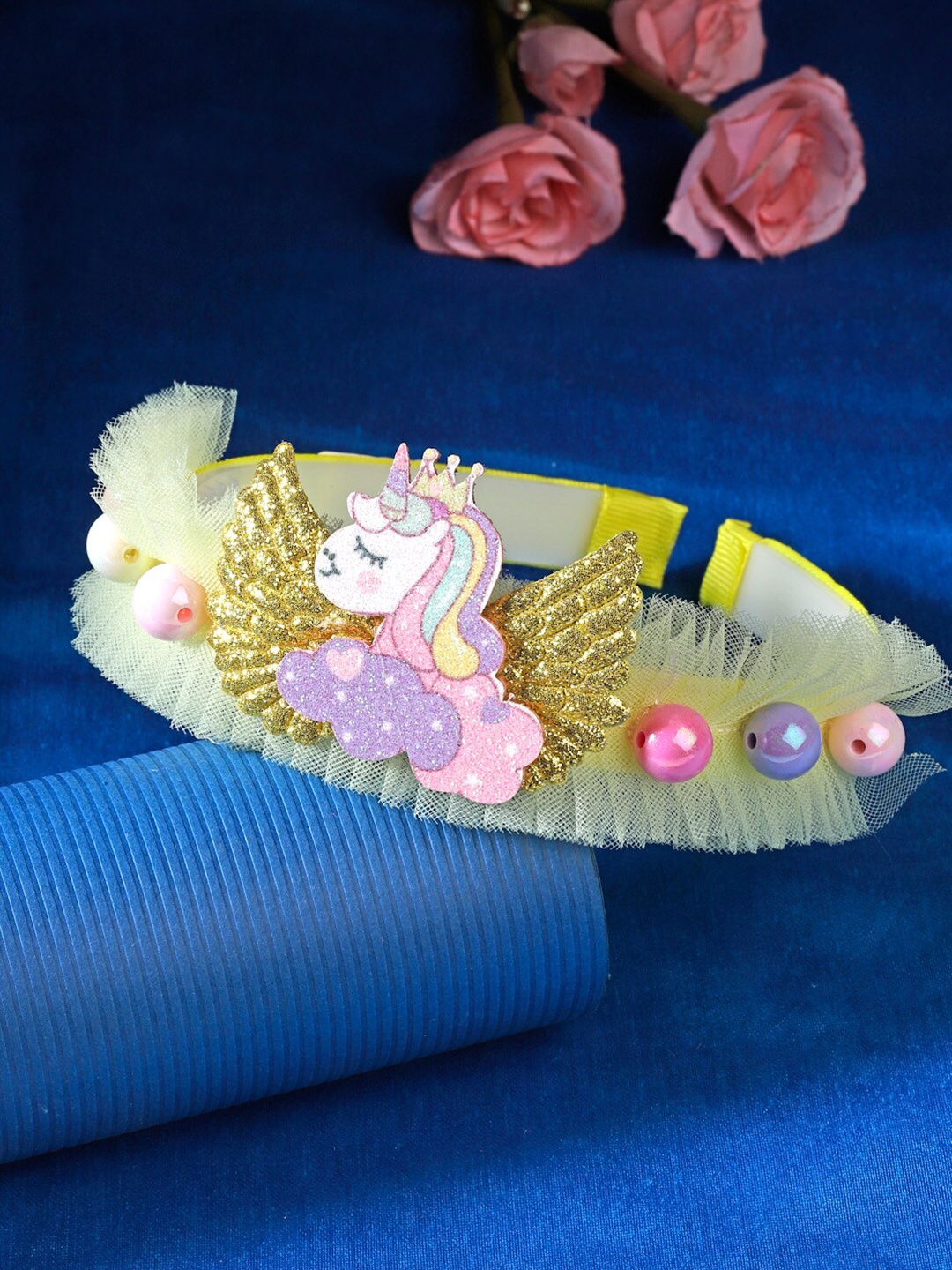 

Stoln Girls Embellished Unicorn Hairband, Yellow
