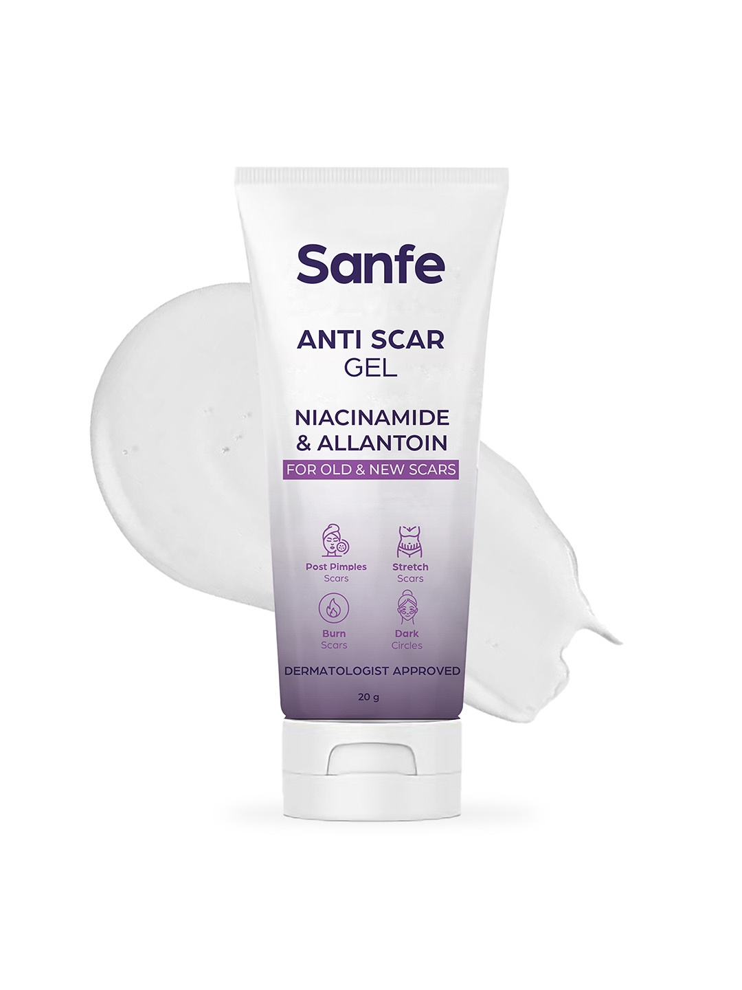 

Sanfe Anti Scar Gel With Niacinamide & Allantoin - 20g, White