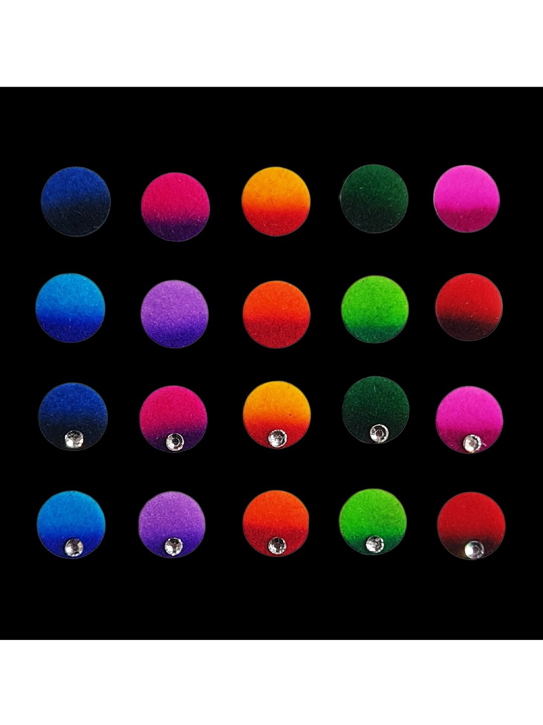 

Comet Busters 25-Pcs Handmade Traditional Designer Bindi - Multicolored, Multi