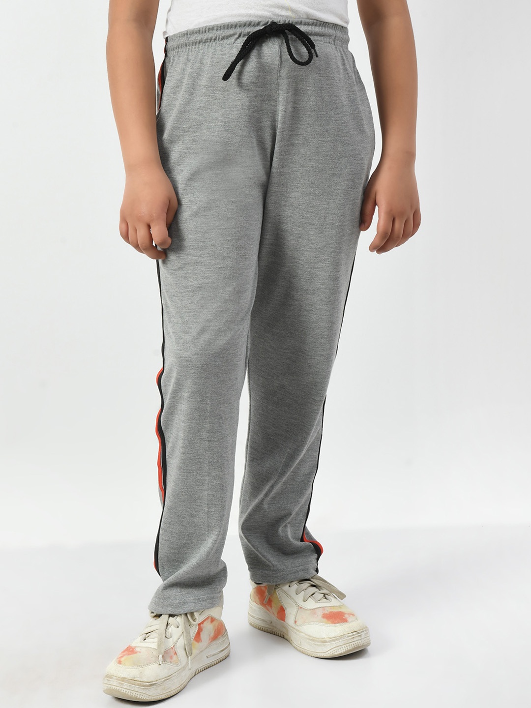 

BAESD Girls Cotton Side Striped Track Pant, Grey