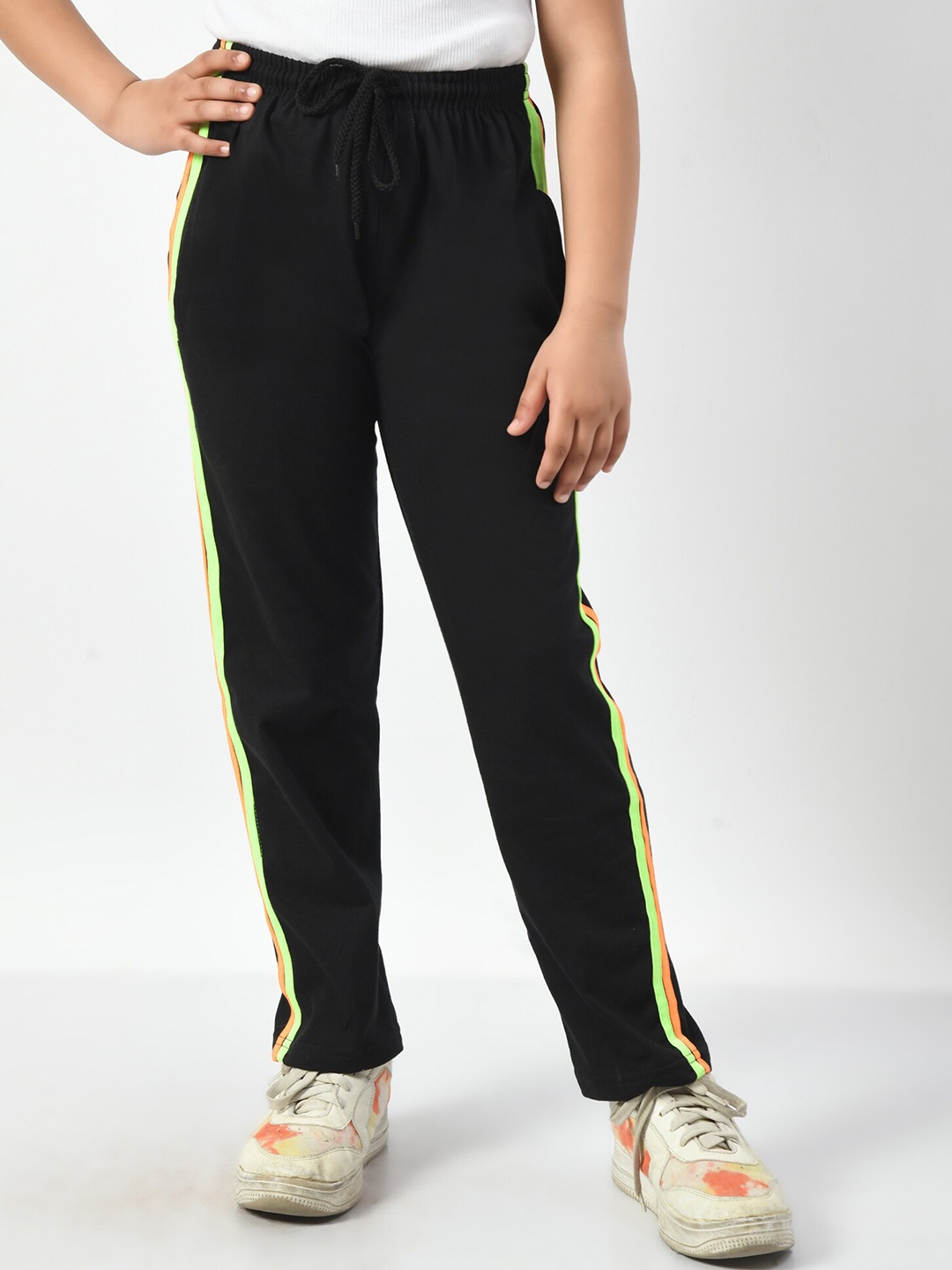 

BAESD Girls Cotton Mid Rise Track Pants, Black