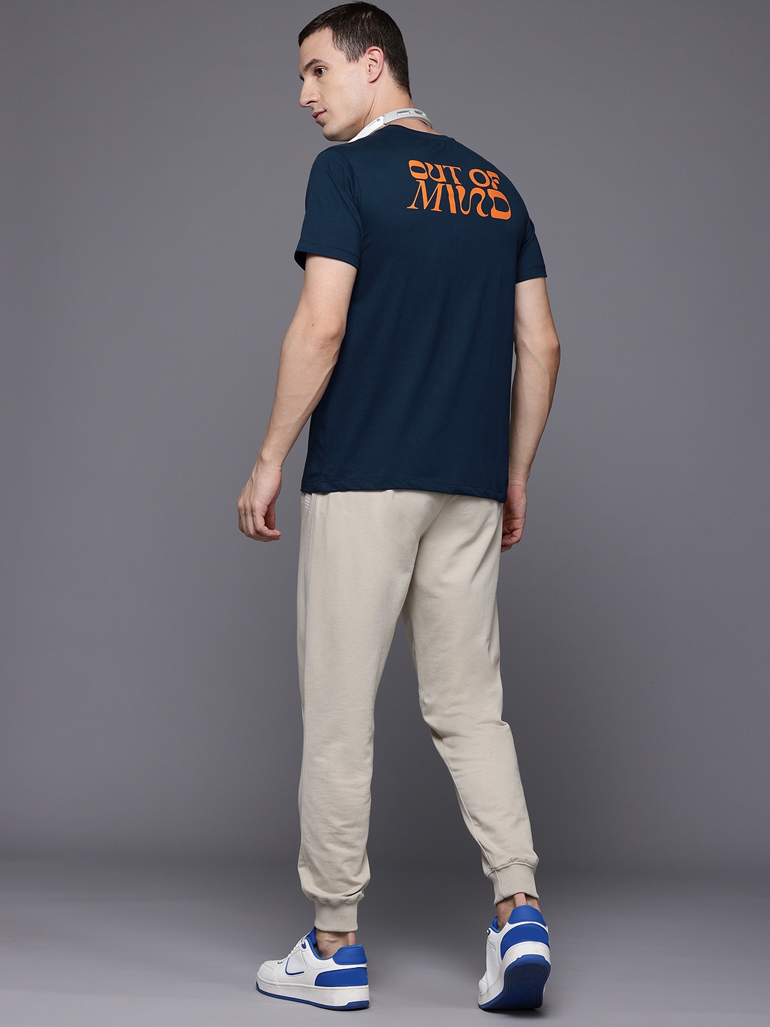 

HRX by Hrithik Roshan Typography Print T-shirt, Navy blue