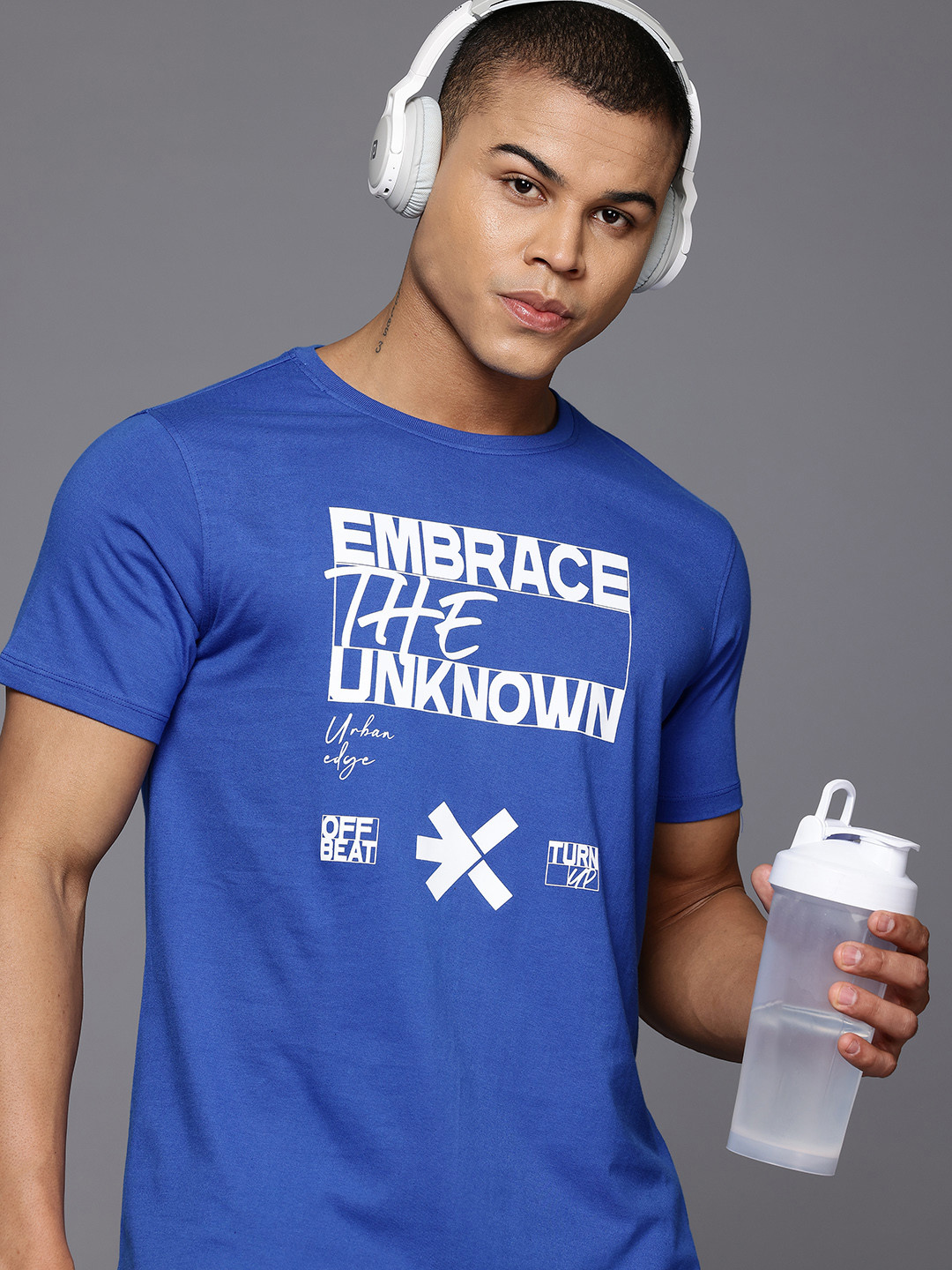 

HRX by Hrithik Roshan Typography Print Lifestyle T-shirt, Blue