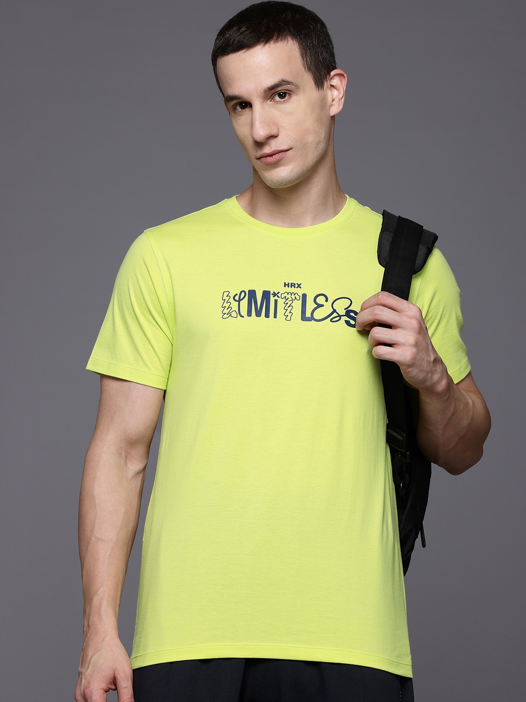 

HRX by Hrithik Roshan Typography Print T-shirt, Lime green