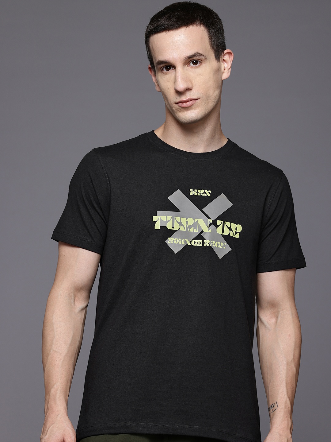 

HRX by Hrithik Roshan Typography Print T-shirt, Black