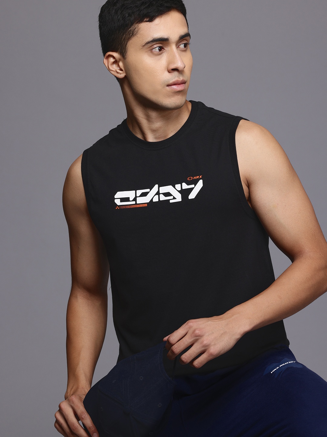 

HRX by Hrithik Roshan Printed Regular Fit T-shirt, Black