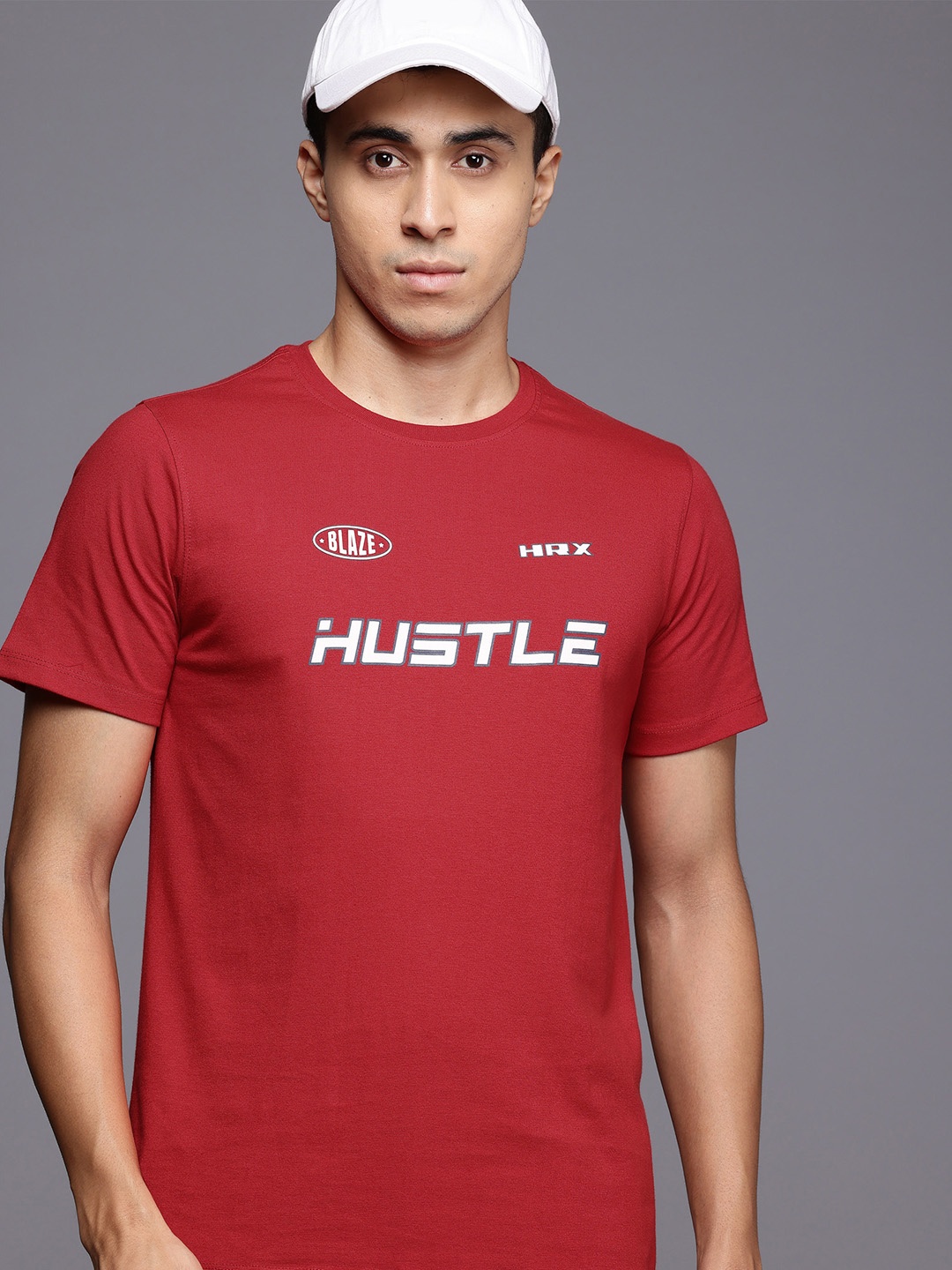 

HRX by Hrithik Roshan Typography Printed T-shirt, Red