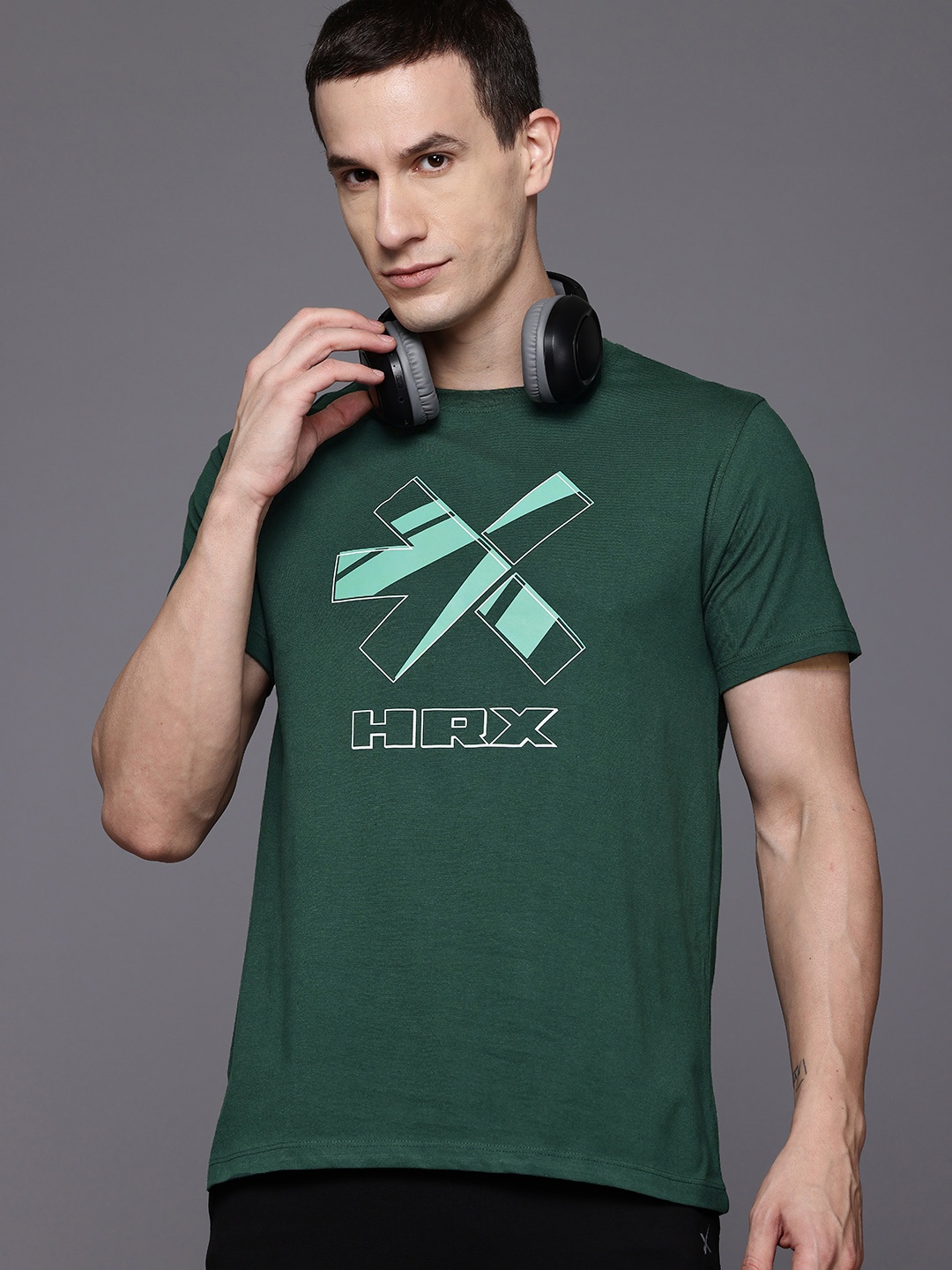

HRX by Hrithik Roshan Printed Lifestyle T-shirt, Green