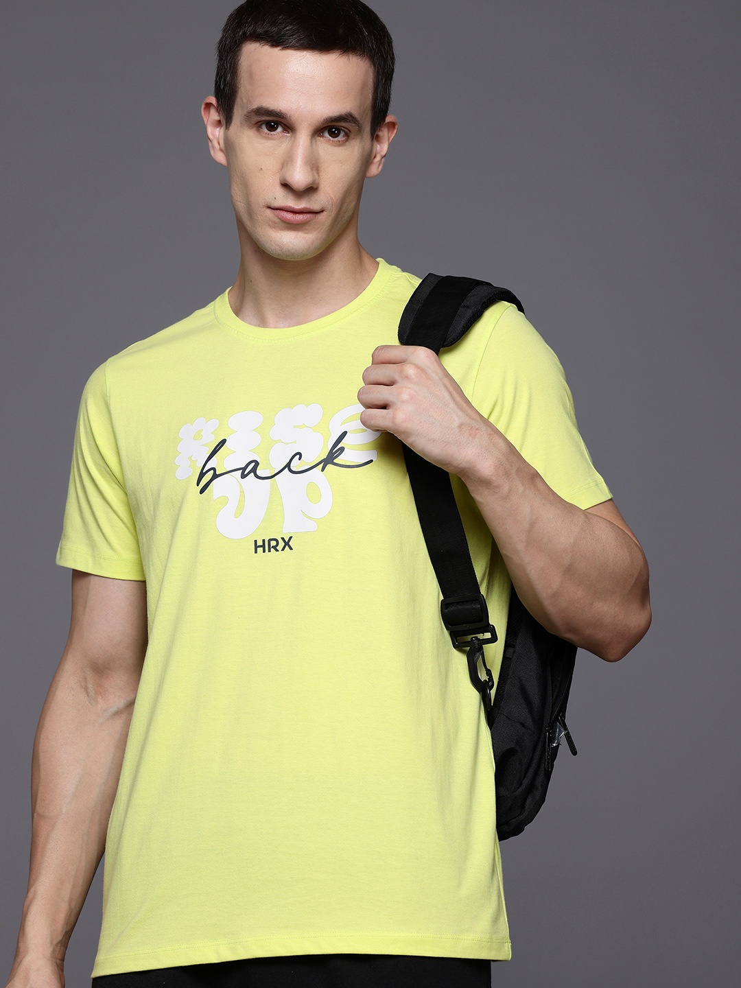 

HRX by Hrithik Roshan Typography Print T-shirt, Lime green