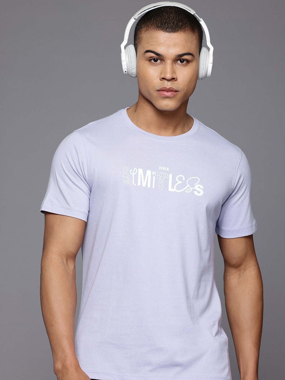 

HRX by Hrithik Roshan Typography Print Lifestyle T-shirt, Lavender