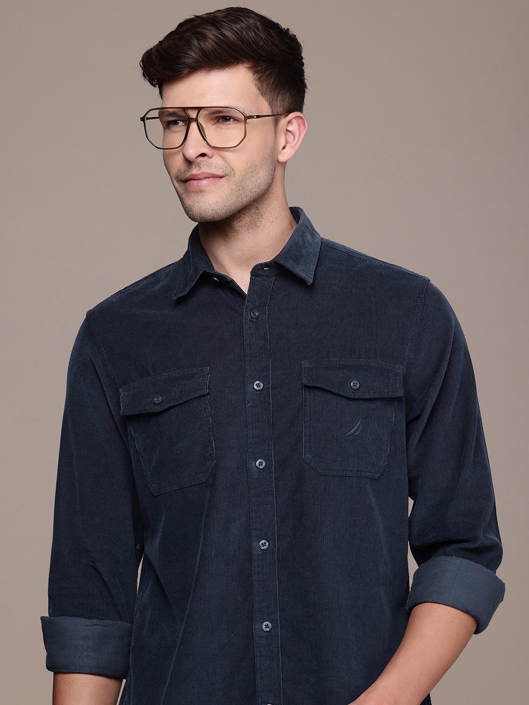 

Nautica Pure Cotton Classic Fit Casual Shirt, Navy blue
