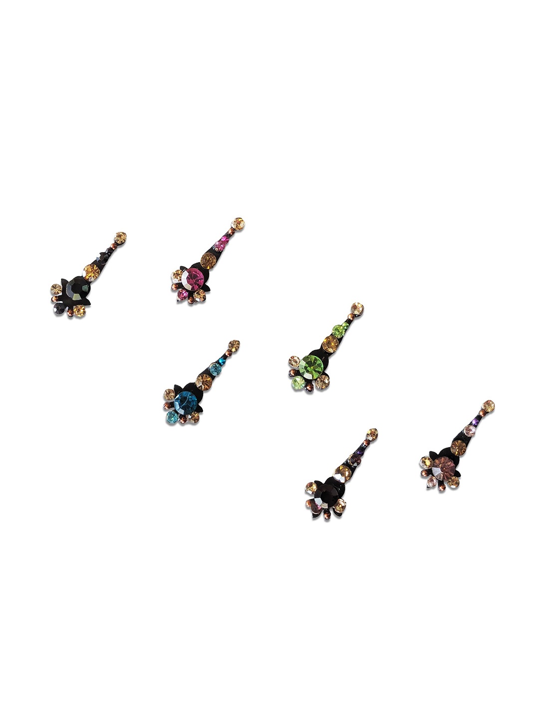 

Comet Busters 6-Pcs Handmade Traditional Designer Bindi - Multicolored, Multi