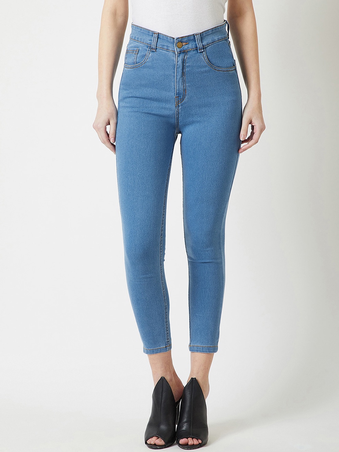 

Chemistry Women Skinny Fit High-Rise Clean Look Stretchable Denim Jeans, Blue