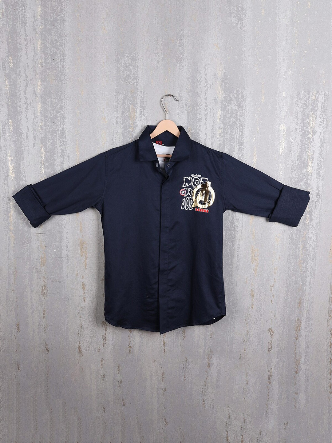 

Albion Boys Pure Cotton Casual Shirt, Navy blue