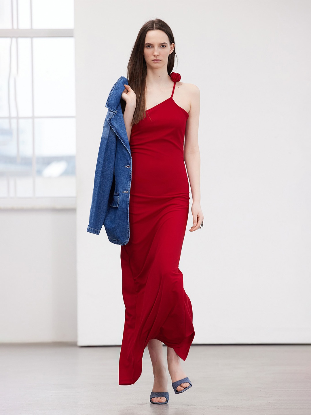 

Trendyol Shoulder Straps Maxi Dress, Red