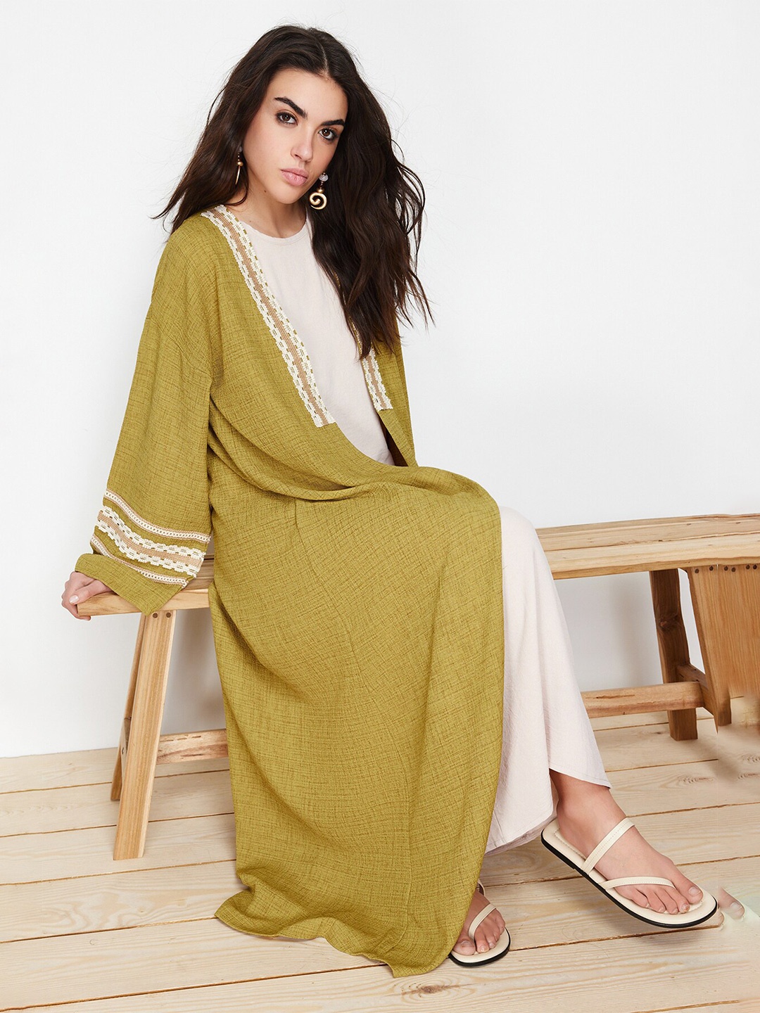 

Trendyol Flared Sleeves Maxi Dress, Olive