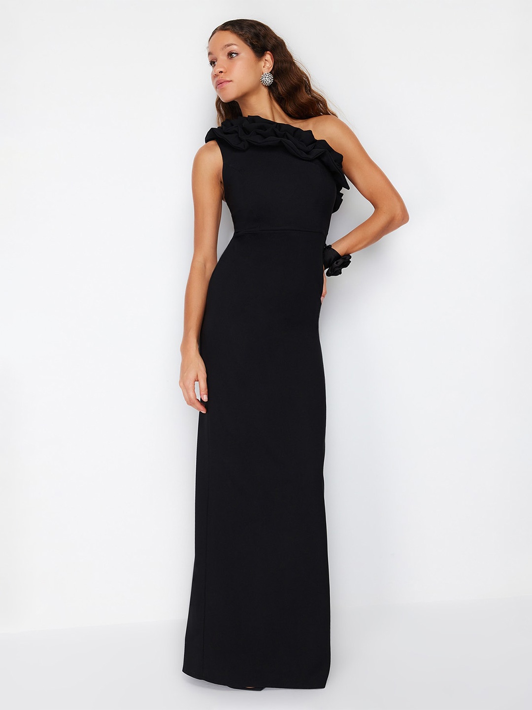 

Trendyol One Shoulder Maxi Dress, Na