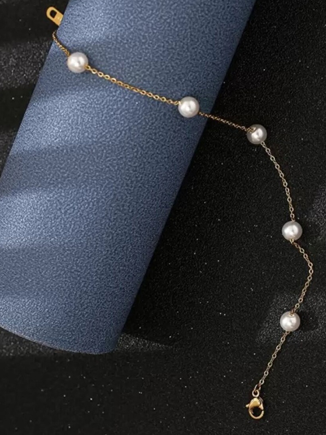 EL REGALO Gold-Plated Pearls Anklet
