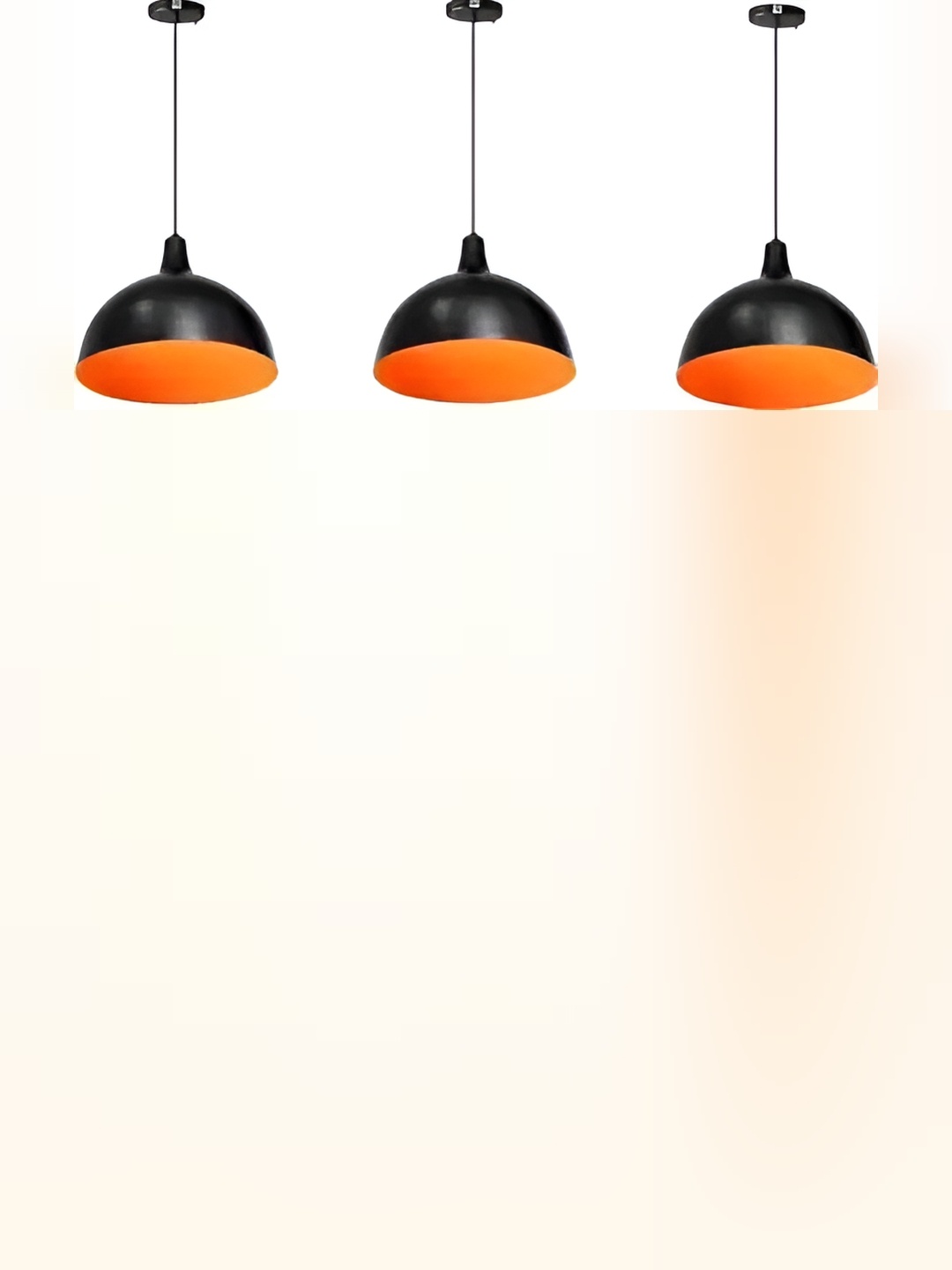 

Whiteray Orange & Black 3 Pieces Aluminium Ceiling Lamp