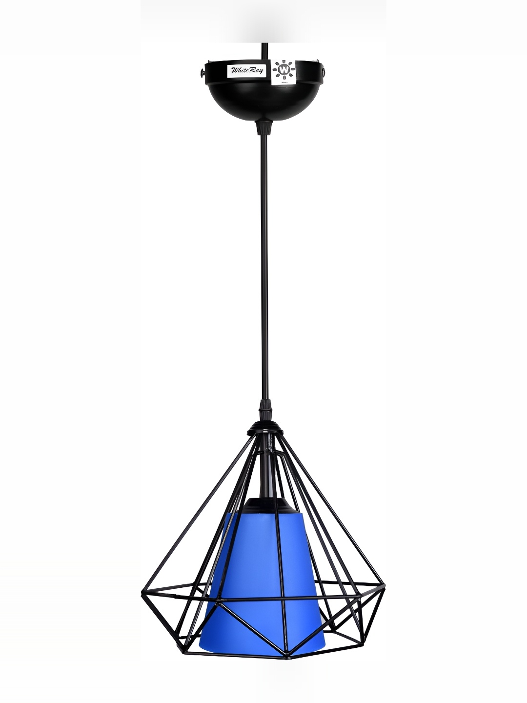 

Whiteray Black & Blue Abstract Shaped Iron Lamp With Bulb