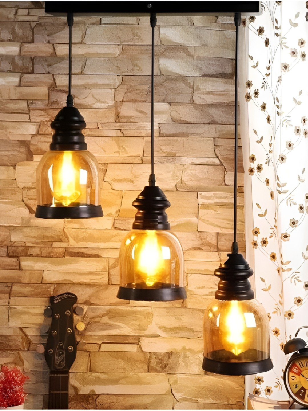 

Whiteray Gold-Toned & Black Contemporary Ceiling Lamp