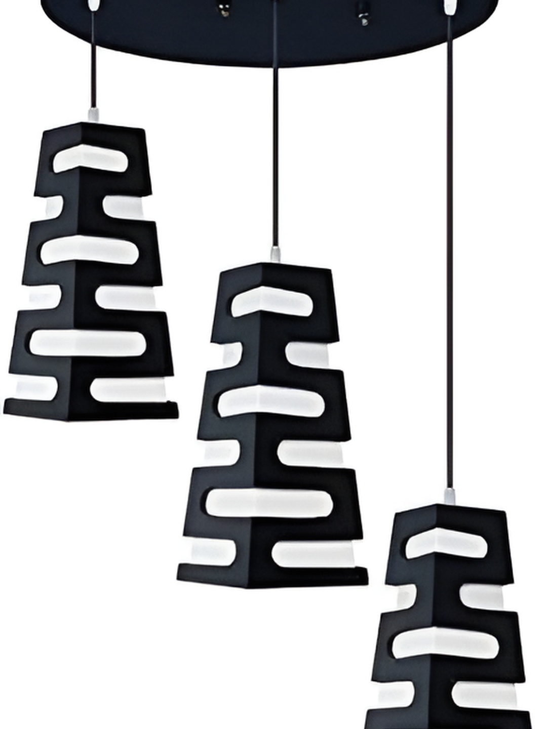 

Whiteray Black Textured Wooden Frustum Quirky Ceiling Lamp