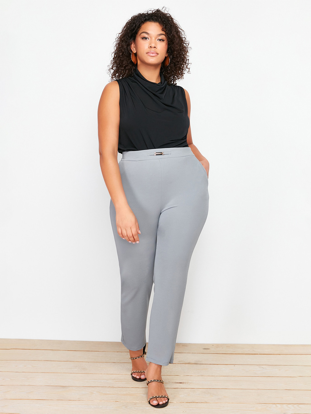 

Trendyol Cowl Neck Top, Black