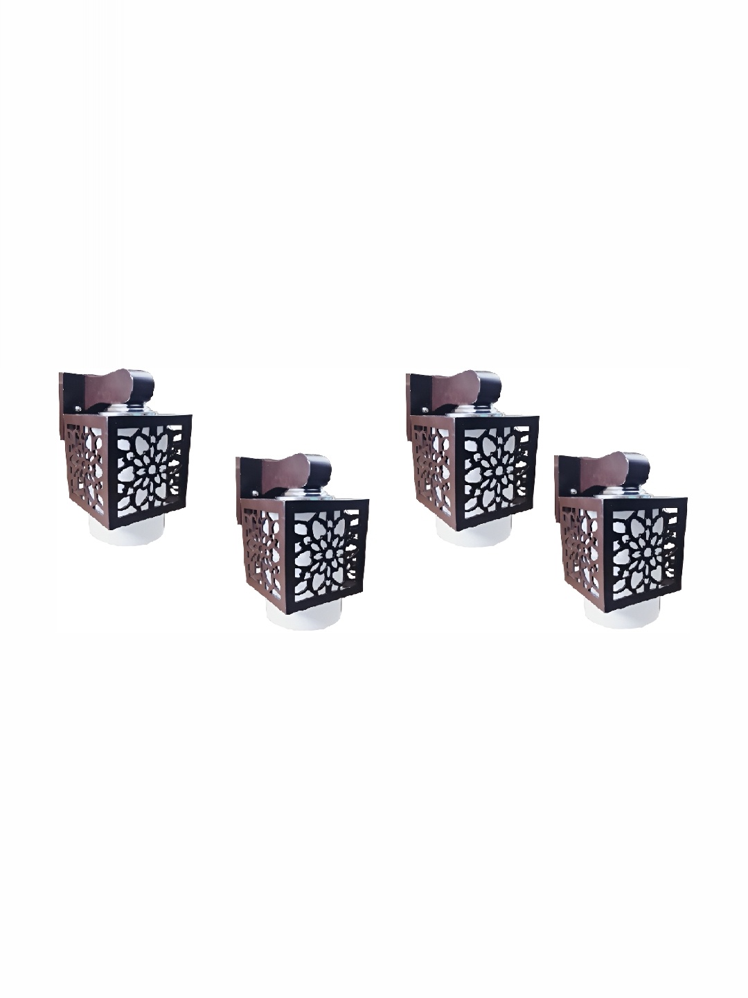 

Whiteray Brown & White 4 Pieces Textured Rectangle Shaped Wooded Wall Lamps
