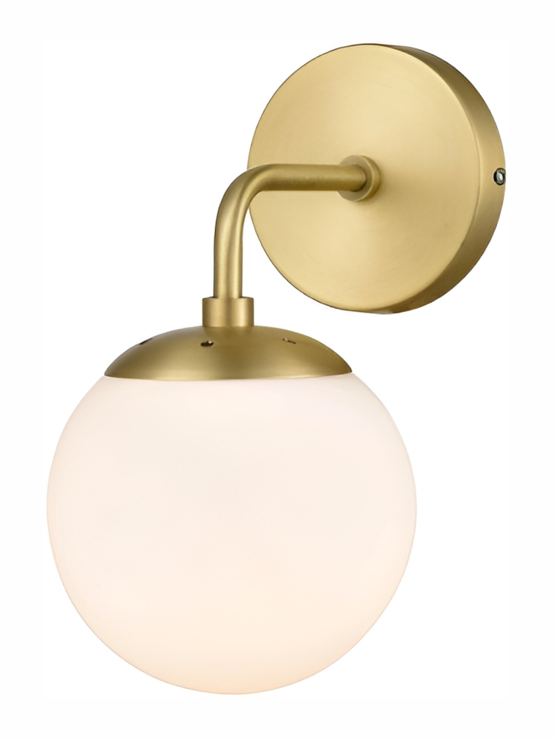 

Whiteray Gold-Toned & White Metal Traditional Spherical Shaped Wall Lamp