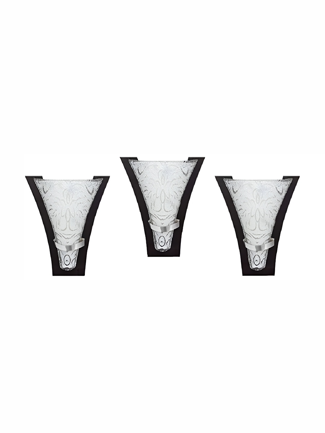

Whiteray White & Black 3 Pcs Textured Glass Contemporary Abstract Shaped Wall Lamp