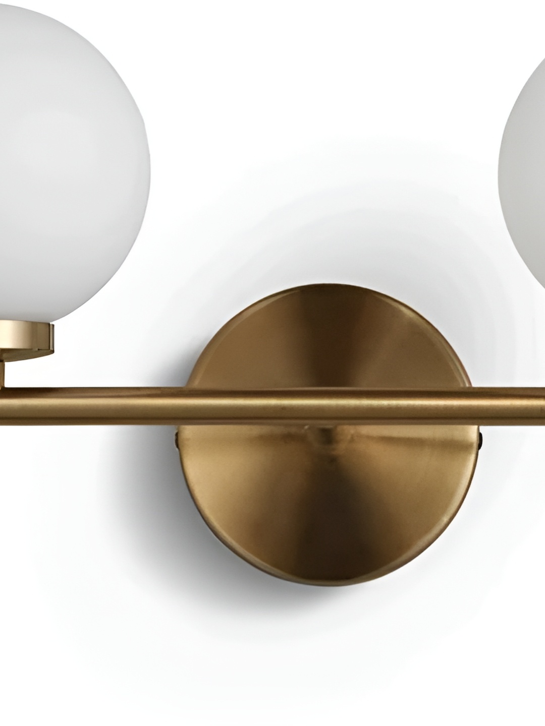 

Whiteray Gold-Toned & White Metal Quirky Spherical Shaped Wall Lamp